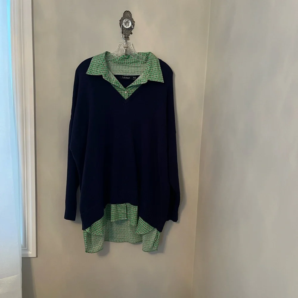 Ralph Lauren Deep Blue V-Neck Sweater - Picture 2 of 6